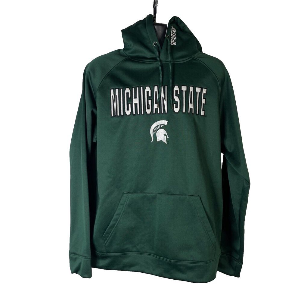 Colossem Michigan State Spartans Unisex Size Lg Green Pullover Sweater Hoodie